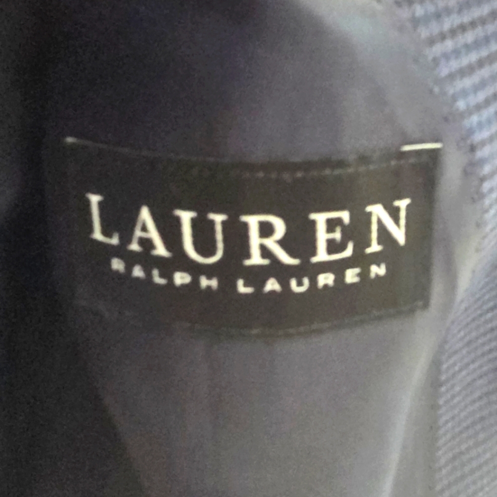 Lauren Ralph Lauren UltraFlex Navy Mini-Check Sport Coat | Classic Fit 46L - Picture 3 of 6